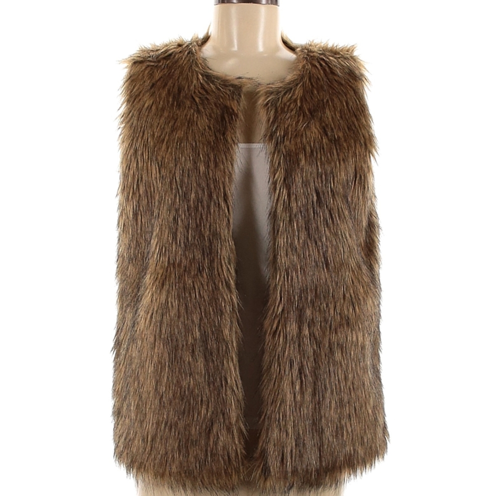 Faux Fur Vest Soft Sleeveless Waistcoat Jacket
